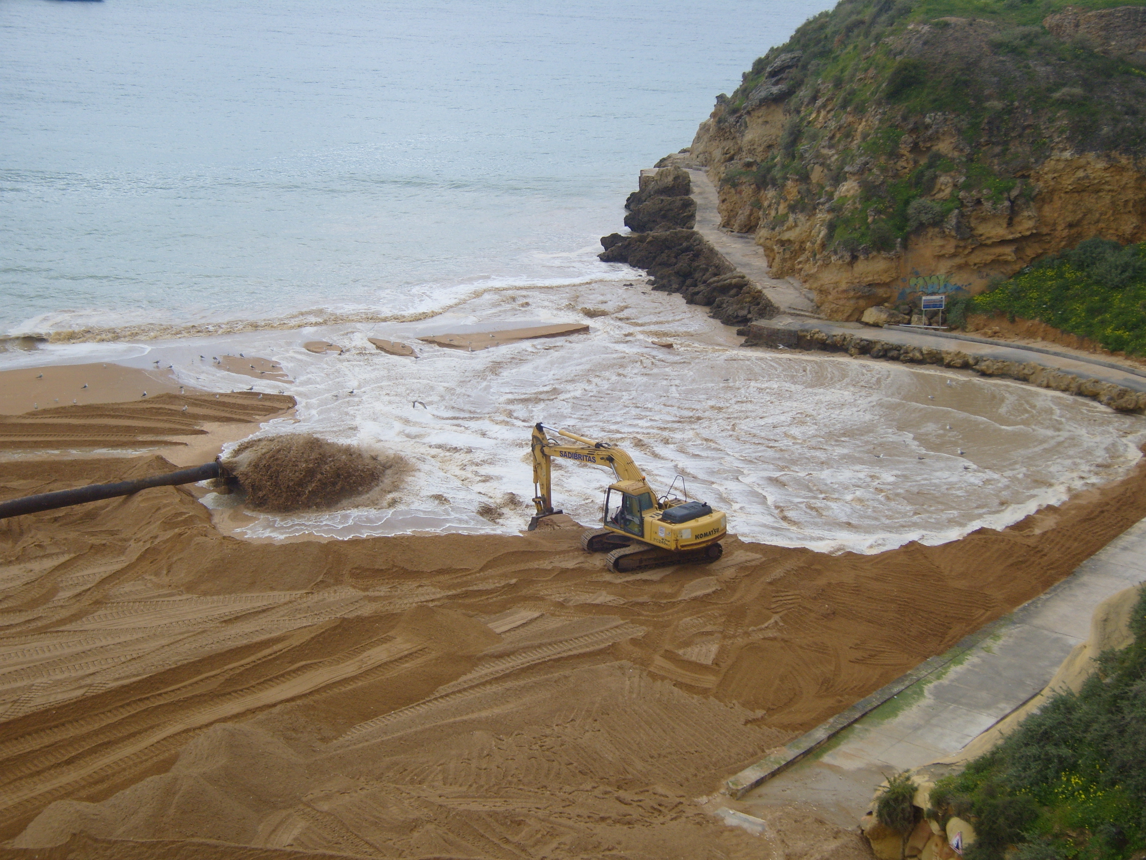 Albufeira beach regeneration project March 27th 2011